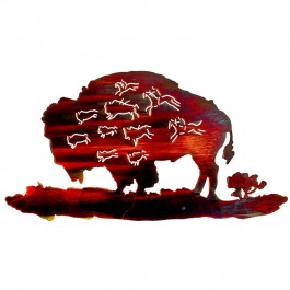 Buffalo Hunt Metal Wall Art -DISCONTINUED