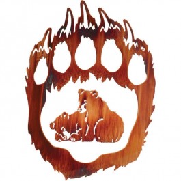 Bear Paw/Two Much Fun Metal Wall Art - -DISCONTINUED