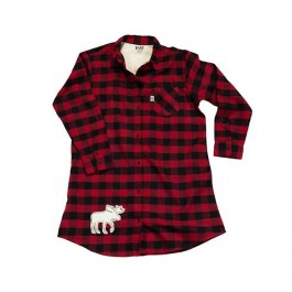 Moose Plaid Nightshirt