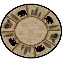 Toccoa Bear Round Area Rugs
