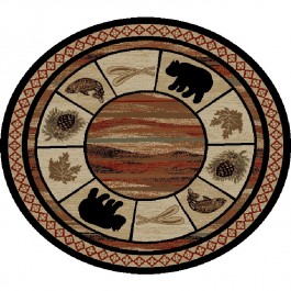 Vogel Bear Round Area Rugs