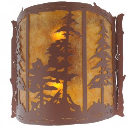 Tall Pines Amber Wall Sconce 