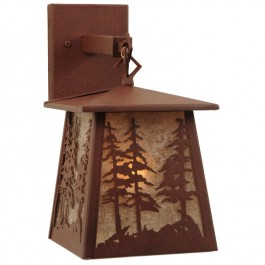 Stillwater Tall Pine Trees Wall Sconce