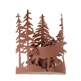 Elk Through The Trees Wall Sconce