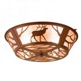 Elk On The Loose Flush Ceiling Light