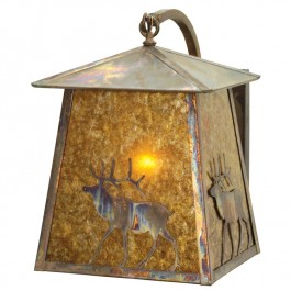 Stillwater Lone Elk Curved Arm Wall Sconce