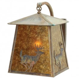 Stillwater Lone Deer Curved Arm Wall Sconce