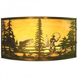 42" Fly Fishing Wall Sconce