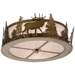 Elk At Dusk Ceiling Light