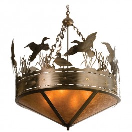 Amber Mica Duck Chandelier