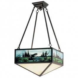 Fly Fisherman Chandelier