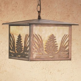 Square Pine Cone Pendant Lamp