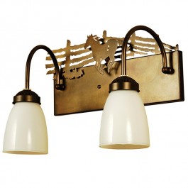 Running Horse Double Vanity Light