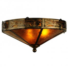 Rainbow Trout Flush Ceiling Light