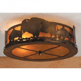 Buffalo Heard Ceiling Light