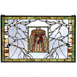 North Country Basket Stained Glass Window