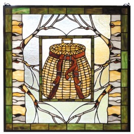 Fishing Basket Stained Glass Window