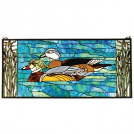 Wood Duck Stained Glass Window