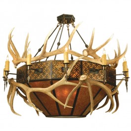 Elk Antler Inverted Pendant Light