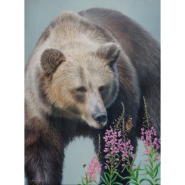 Nonchalance Bear Printed and Signed Canvas