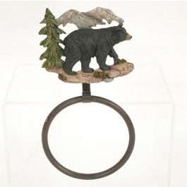 Mountain Bear Towel Ring Hook