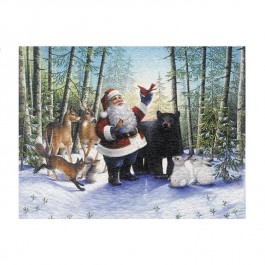 Santa In The Forest  Wall Hanging