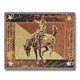 Bust Over Moon Cowboy Throw