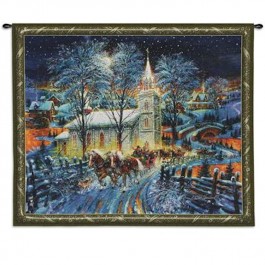Midnight Clear Christmas Wall Tapestry