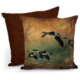 Evening Retreat – Canada Geese 18" Decorative Pillow-CLEARANCE