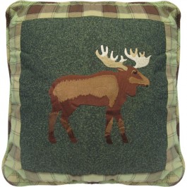 Evergreen Moose Pillow