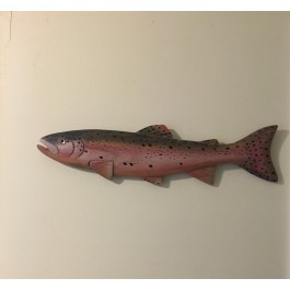 Rainbow Trout Carved Wood Wall Art