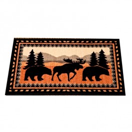 Cedar Run Bear and Moose Kitchen and Bath Rug