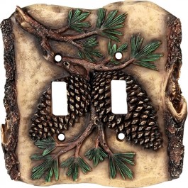 Cabin Pinecone Switch Plates