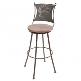Moose Bar Stools with Wood Seat