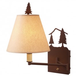 Timber Ridge Pine Tree Swing Arm Wall Lamp