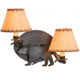 Timber Sconce - Bear