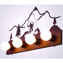 Fly Fisherman Flat Vanity Lights