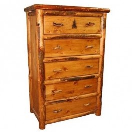 Jumbo Five Drawer Log Chest