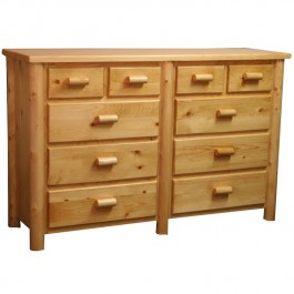 Ten Drawer Dresser w/ Split Top Chest