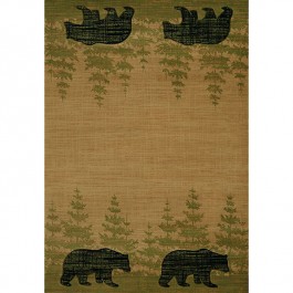 Wooded Bear Area Rugs