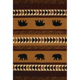 Woodcut Bear Area Rug