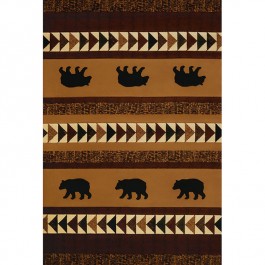 Woodcut Bear Area Rug