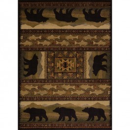 Black Bear Parade Area Rugs