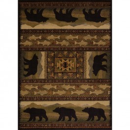 Black Bear Parade Area Rugs