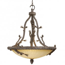 Aspen Pinecone Inverted Hanging Light