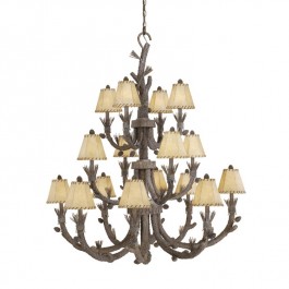 Aspen Pine Cone 3 Tier Chandelier