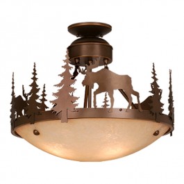 Yellowstone Moose Semi-Flush Ceiling Light