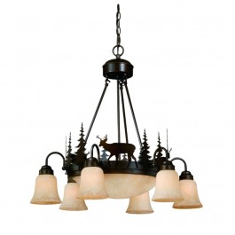 Bryce Whitetail Deer Inverted Pendant Light