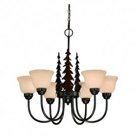 Bryce Whitetail Deer 6 Light Chandelier