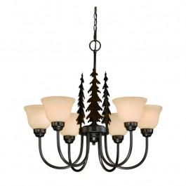 Yosemite Pine Tree 6 Light Chandelier 